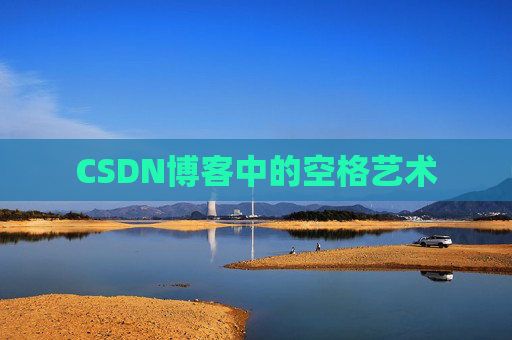 CSDN博客中的空格艺术